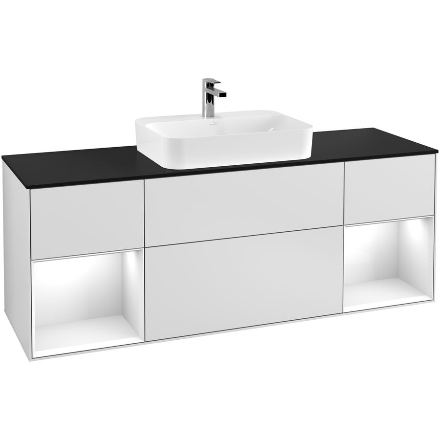 Wastafelonderkast Finion 1600x603x501mm White Matt Lacquer G452GFMT