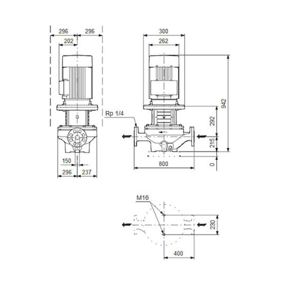 Inlinepomp TP 150-110/6-A-F-A-BQQE 400D 50HZ
