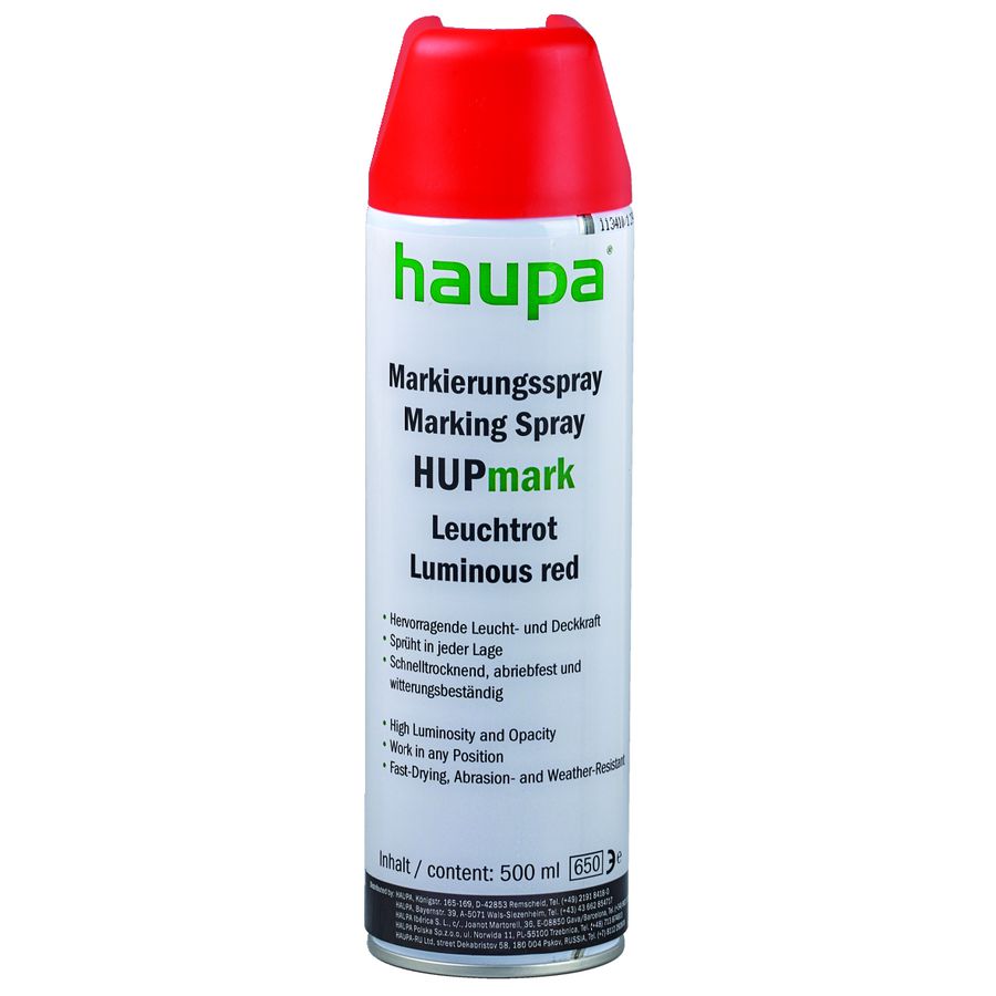 Markeerspray HUPmark rood Aerosol 500 ml