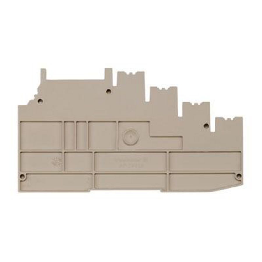 Afsluit- eindplaatterminals d.beige h:114.52mm, VVE=10