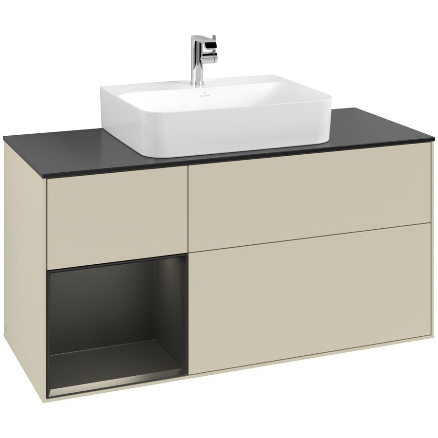 Wastafelonderkast Finion 1200x603x501mm S.Grey Matt Lacquer G162PDHJ
