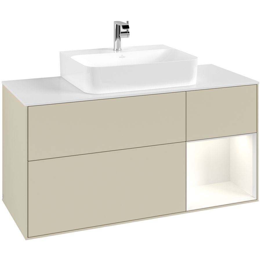 Wastafelonderkast Finion 1200x603x501mm S.Grey Matt Lacquer G171GFHJ
