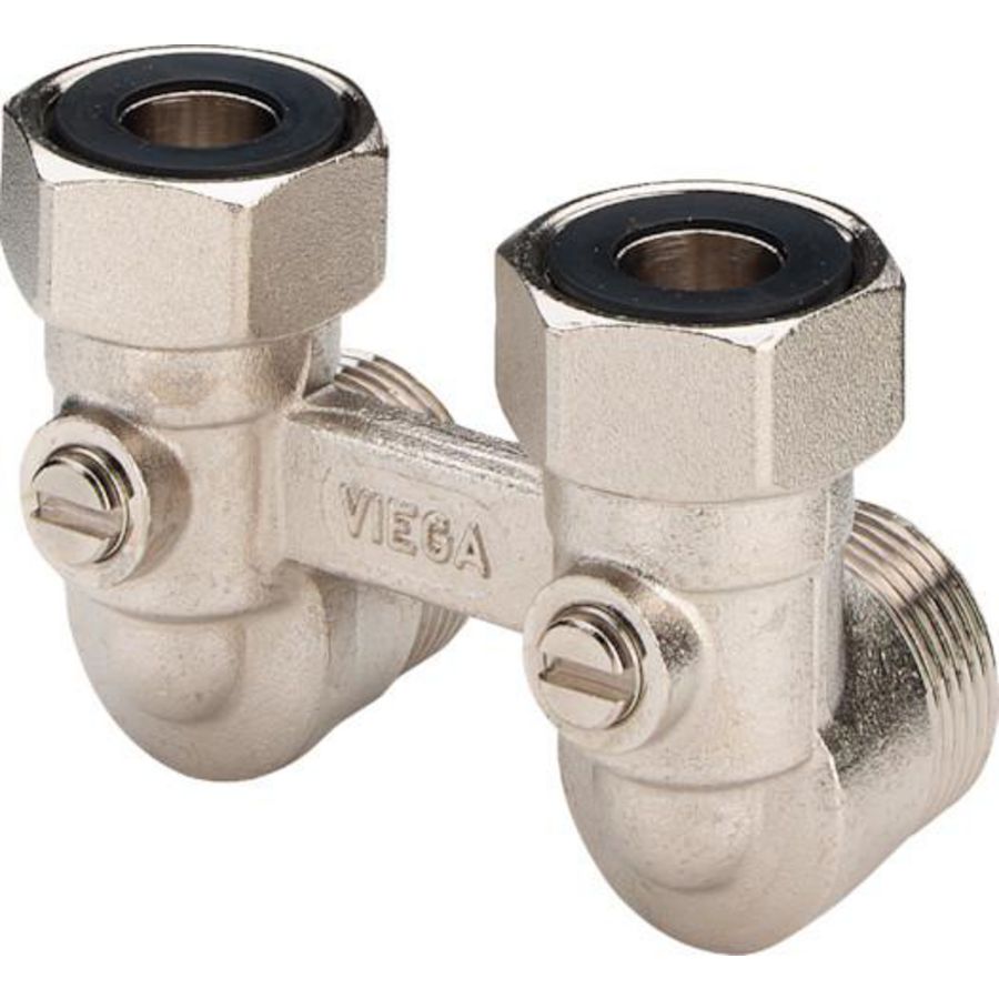 CV-Blok Aansluiting 3/4x50 messing/mat-vernikkel 10975 VVE=5