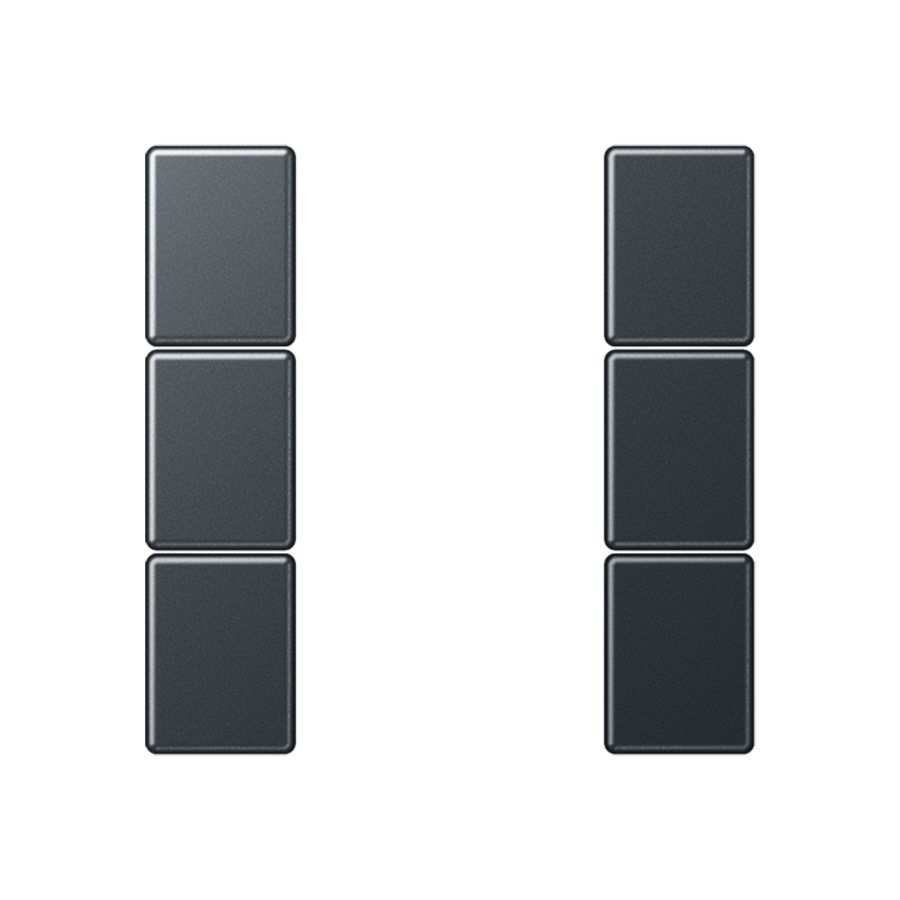 Tastafdekking compleet 3-voudig A(S)500 Antr mat KNX