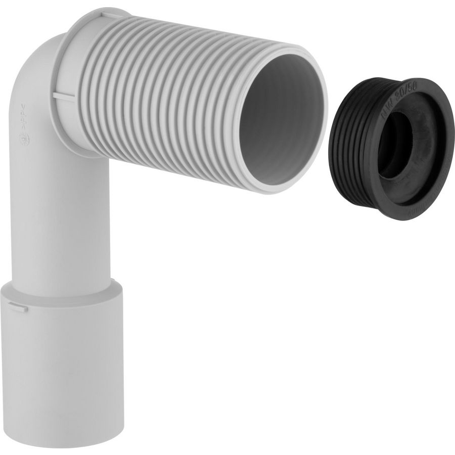 Afvoerbocht 40x50 kunststof/grijs