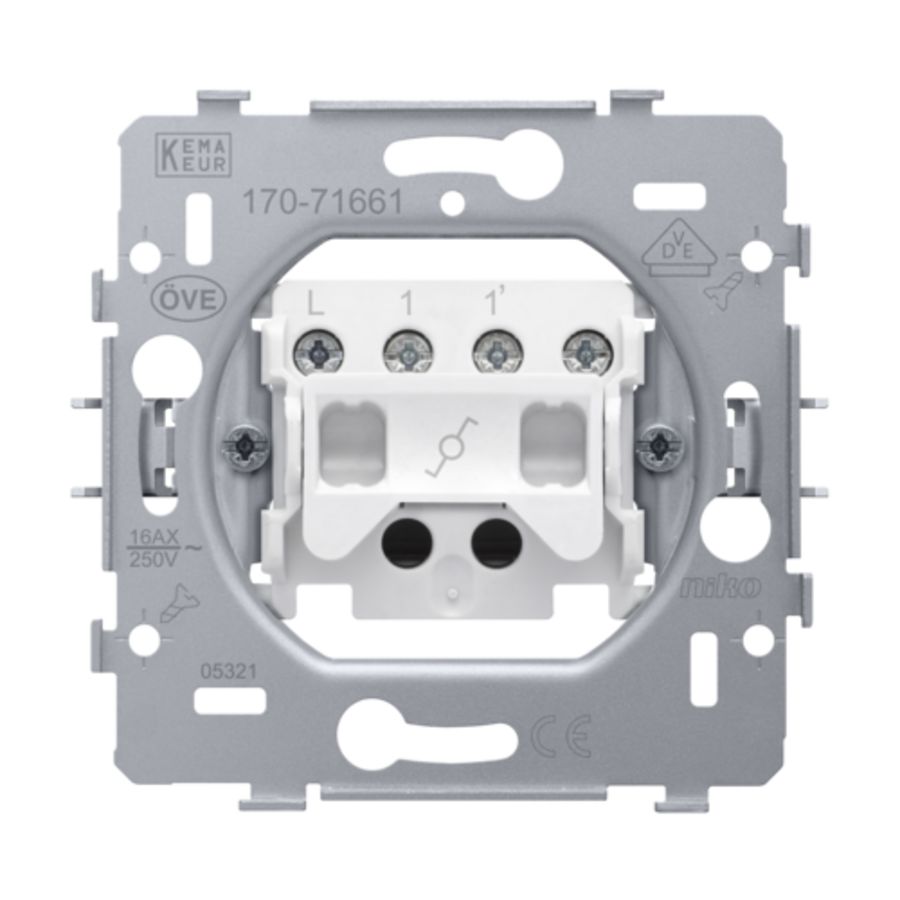 Sokkel wisselschakelaar/wisseltreksch.16AX/250Vac schroef