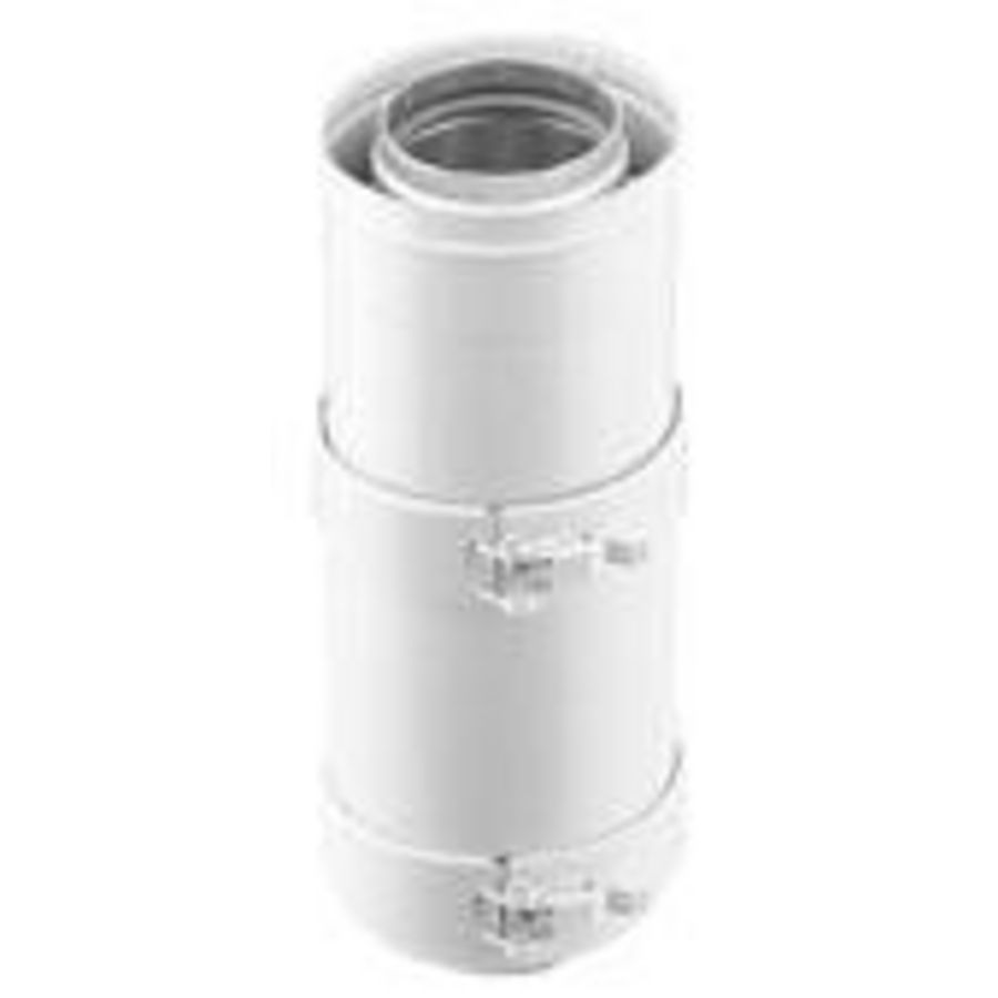 Paspijp + TwinSafe AL 80/125 L=265-375 wit VVE=4