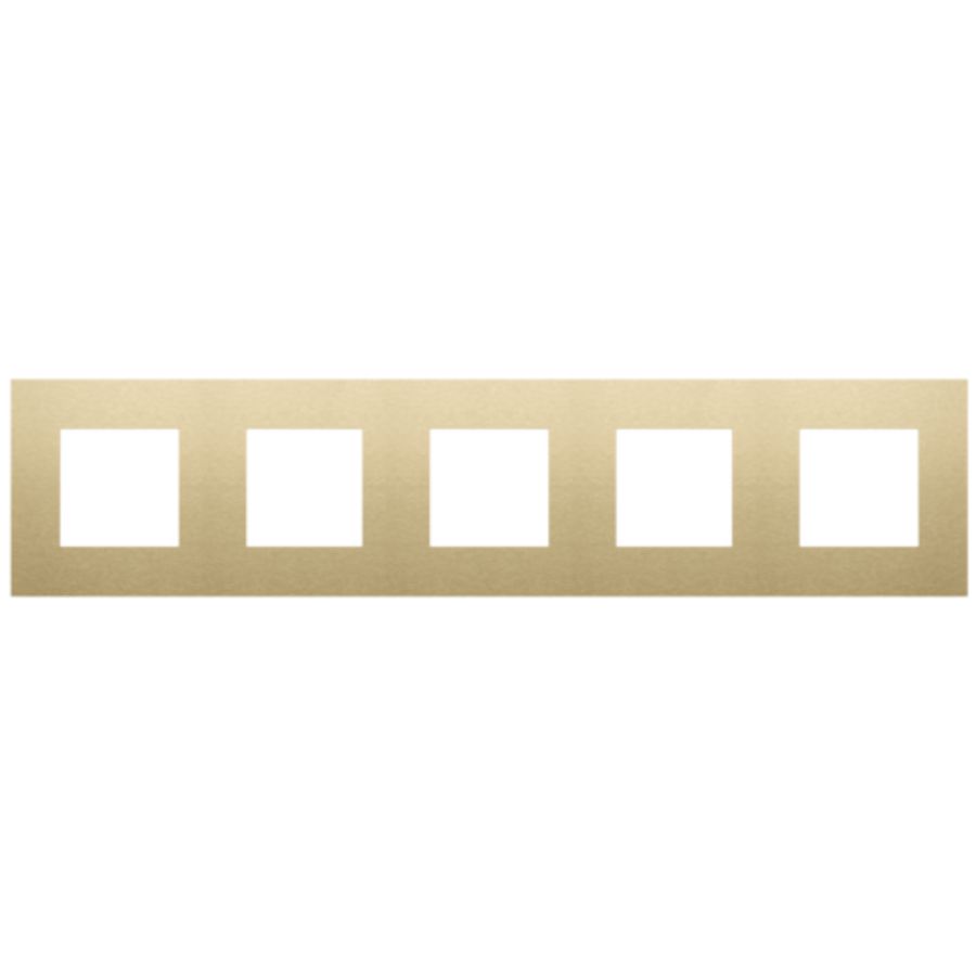 Vijfvoudige afdekplaat 71mm hoh Pure alu gold brushe