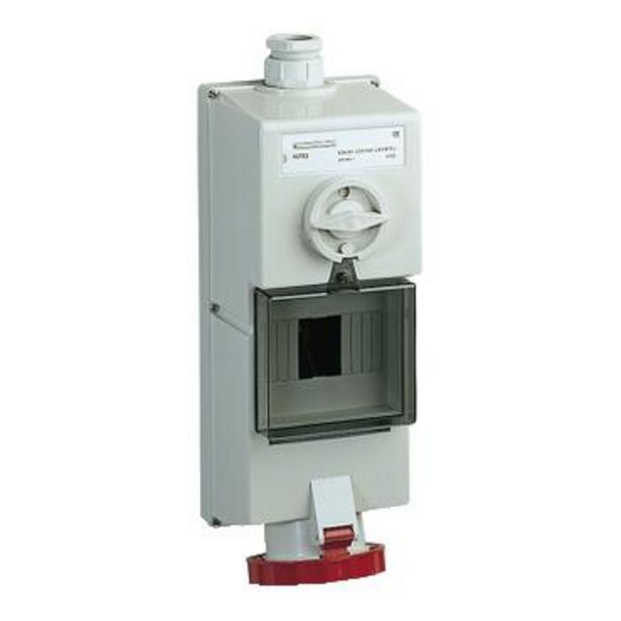 Contactdoos Vergrendelbaar 3P+N+A 63A 380-415VAC 6h IP65 PratiKa