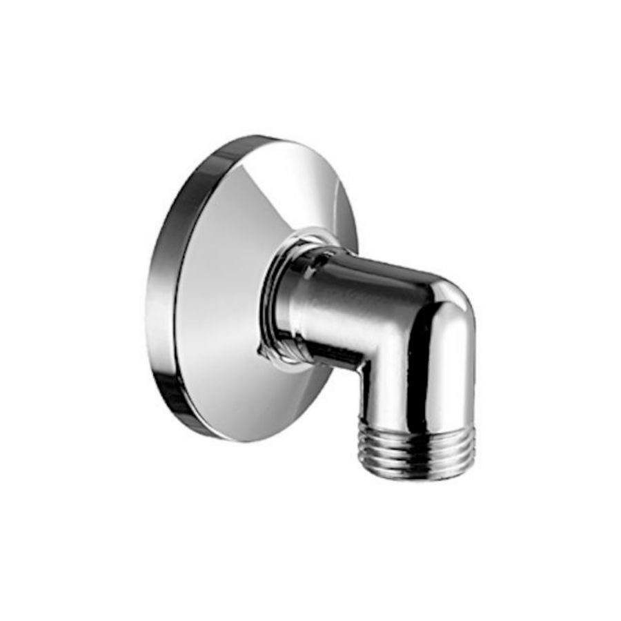 Wandaansluitbocht zelfdichtend 1/2" chroom