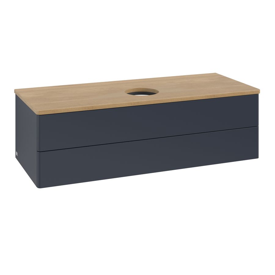 Wastafelonderkast Antao 1200x360x500mm Mid.Blue Matt Lacquer K21011HG