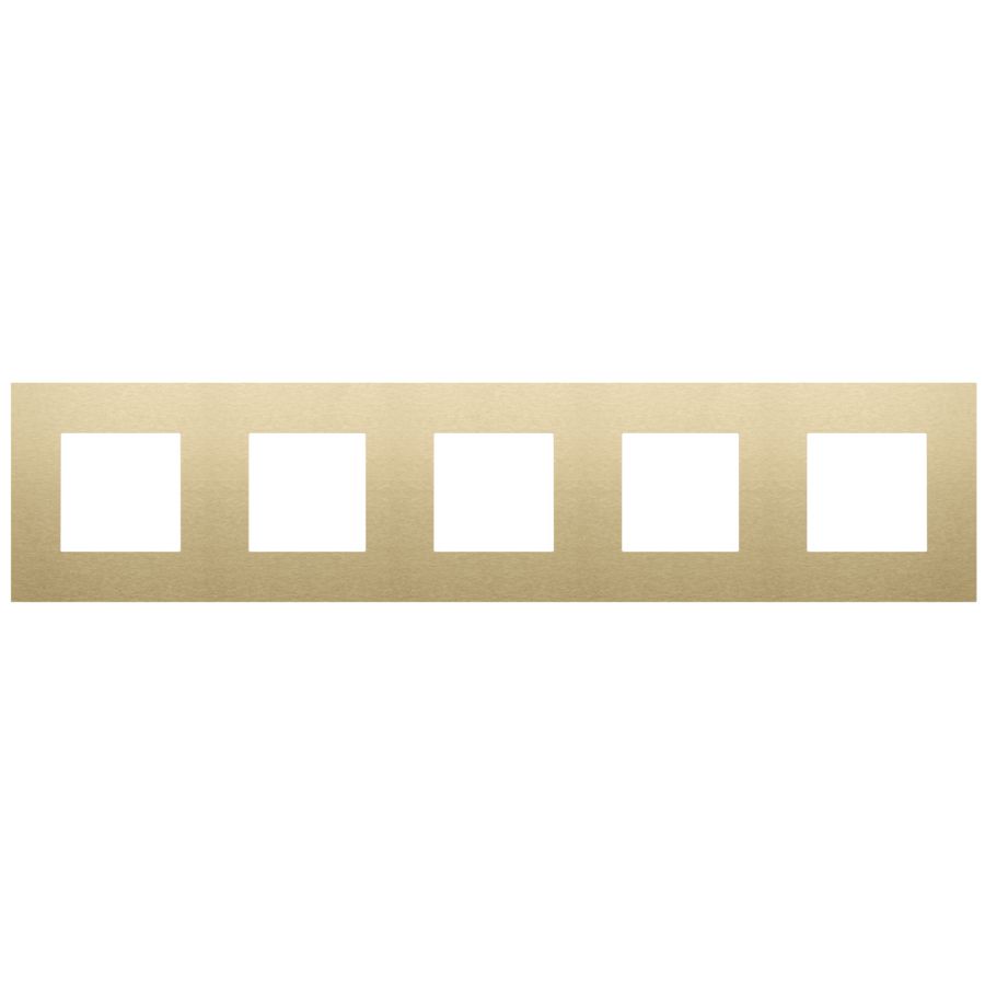 Vijfvoudige afdekplaat 71mm hoh Pure alu gold brushe
