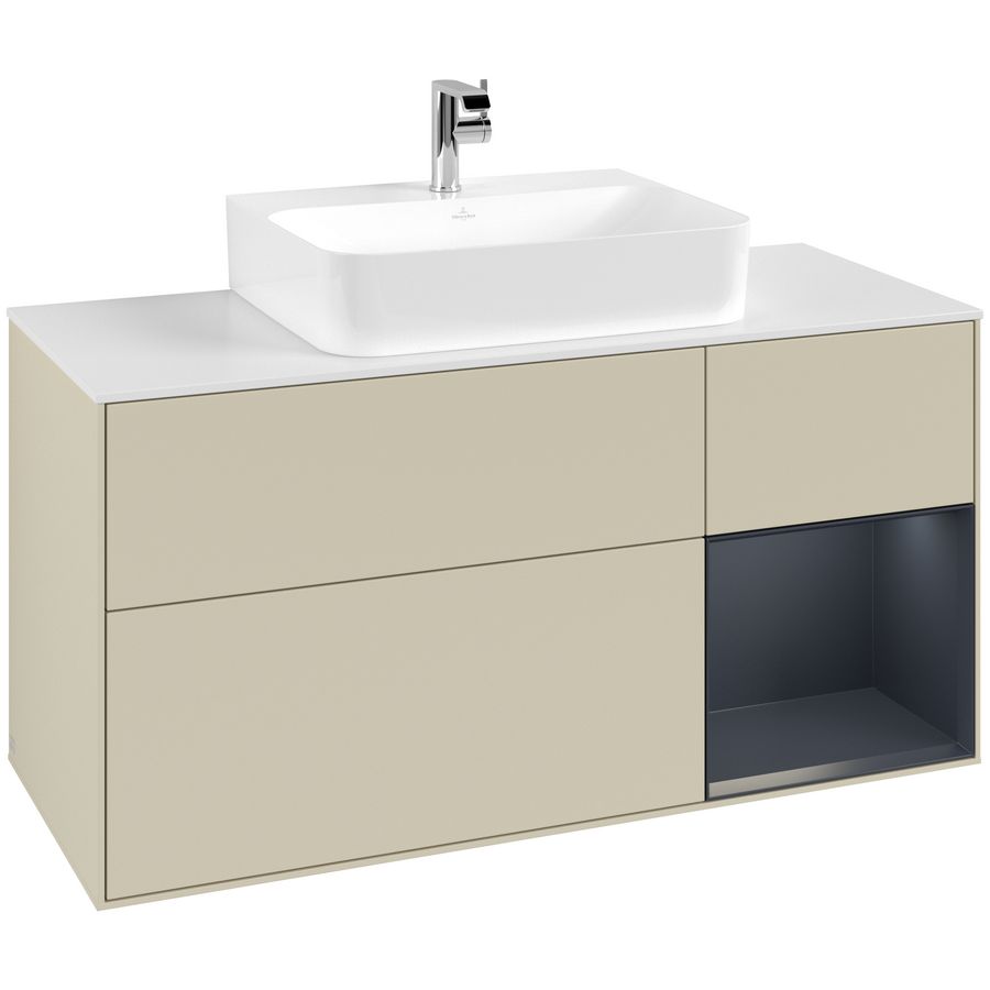 Wastafelonderkast Finion 1200x603x501mm S.Grey Matt Lacquer G171HGHJ