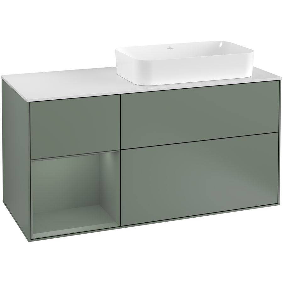 Wastafelonderkast Finion 1200x603x501mm Olive Matt Lacquer F271GMGM