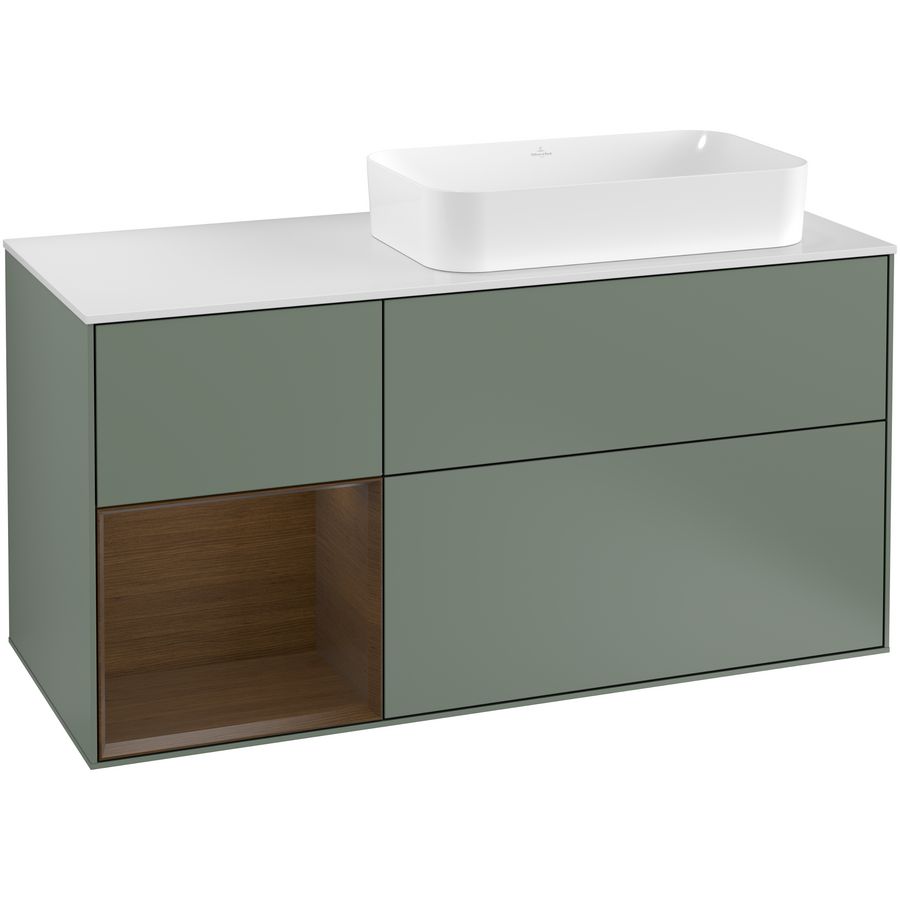 Wastafelonderkast Finion 1200x603x501mm Olive Matt Lacquer F271GNGM