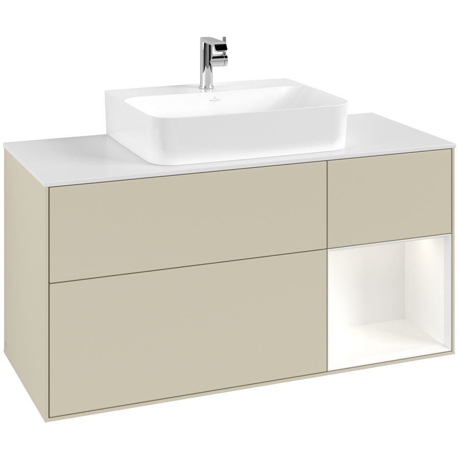Wastafelonderkast Finion 1200x603x501mm S.Grey Matt Lacquer G171MTHJ