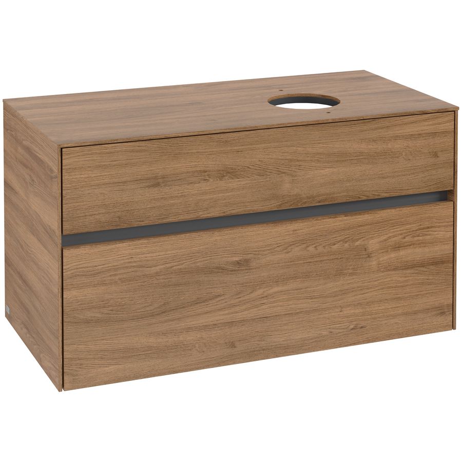 Wastafelonderkast Collaro 1000x548x500mm Oak Kansas C04000RH