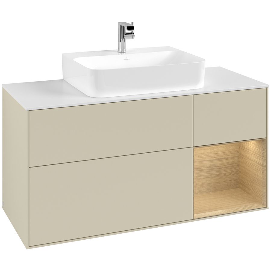 Wastafelonderkast Finion 1200x603x501mm S.Grey Matt Lacquer G171PCHJ