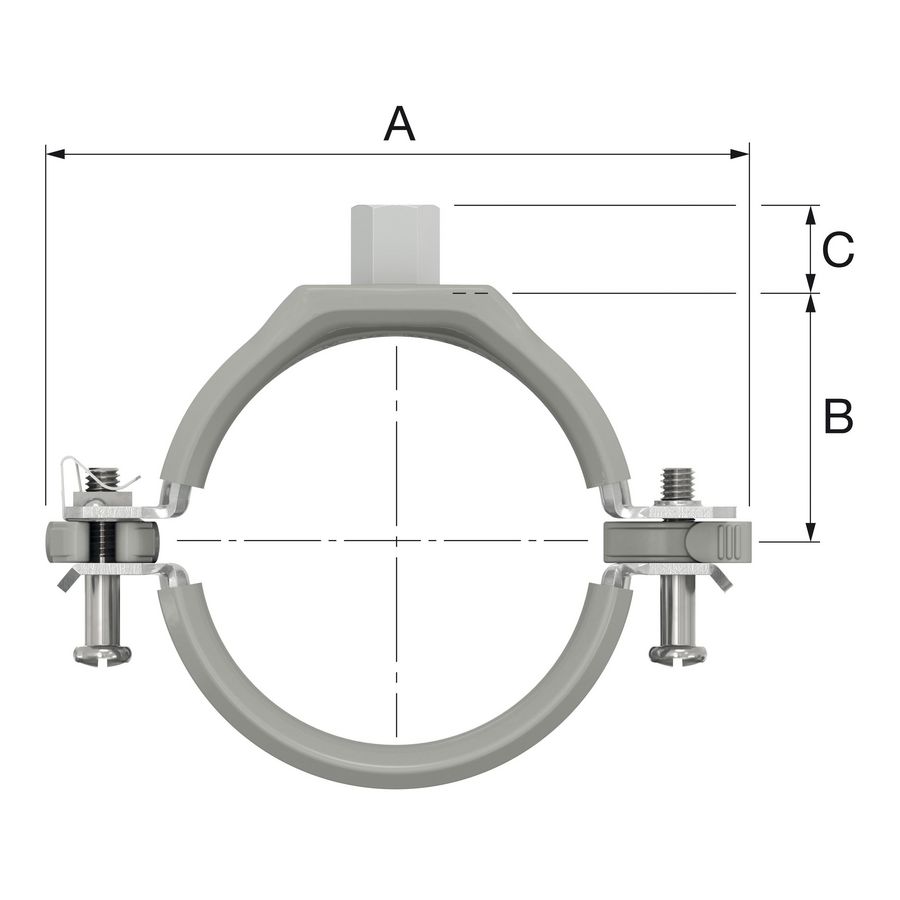 BSK-I pijpbeugel M8/M10x160mm VVE=25
