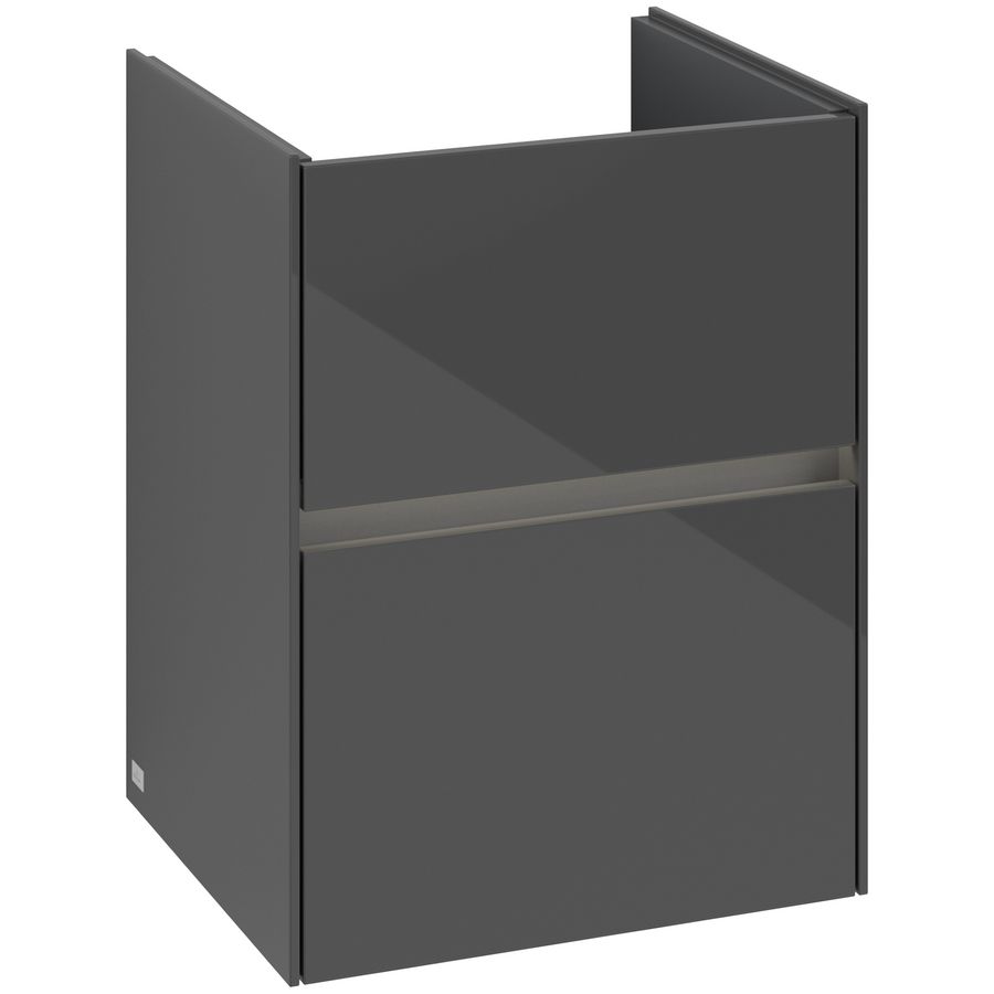 Wastafelonderkast Collaro 472x610x404mm Glossy Grey C141B0FP