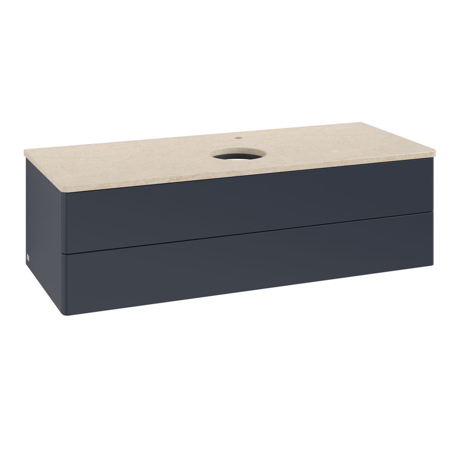 Wastafelonderkast Antao 1200x360x500mm Mid.Blue Matt Lacquer K21053HG