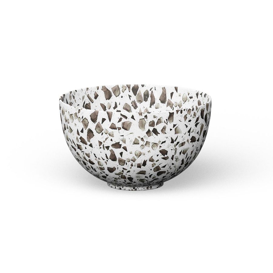 Opzetwaskom CERAMIC TERRAZZO SMALL Ø230mm Terrazzo Black
