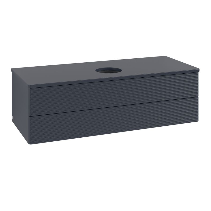 Wastafelonderkast Antao 1200x360x500mm Mid.Blue Matt Lacquer K21110HG