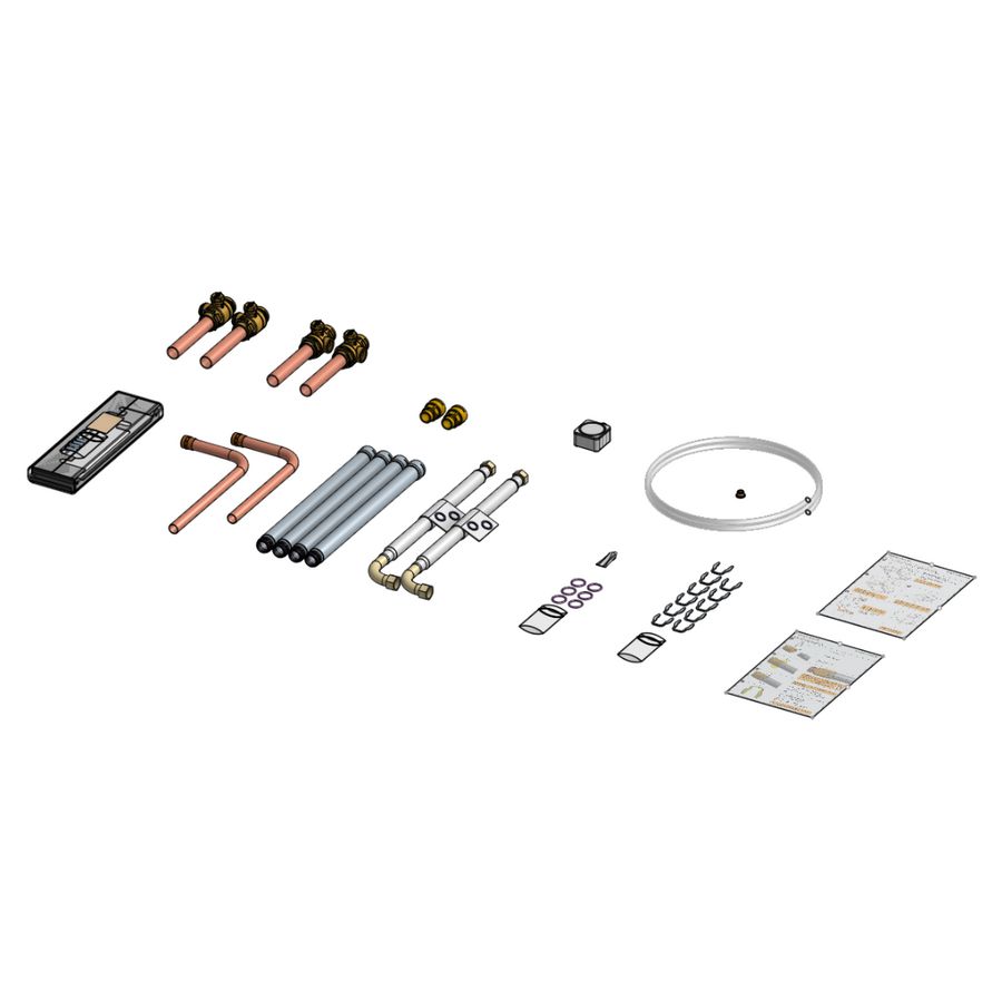 Aansluitset voor PVT-warmtepomp 5 met thermische batterij