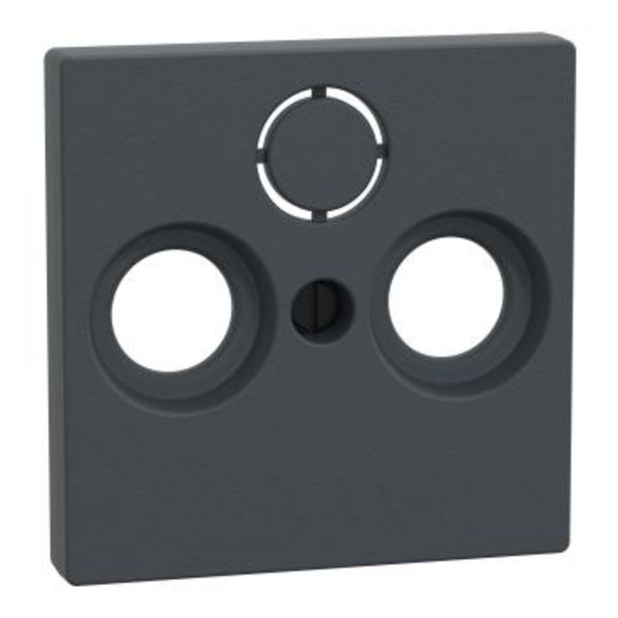 Centraalplaat CAI 2/3 openingen Antraciet Systeem M