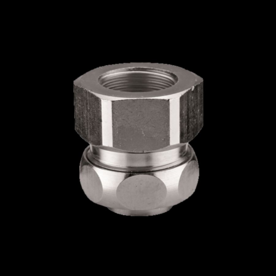 Metalen connector recht metrisch binnen schroefdr M25 VVE=10