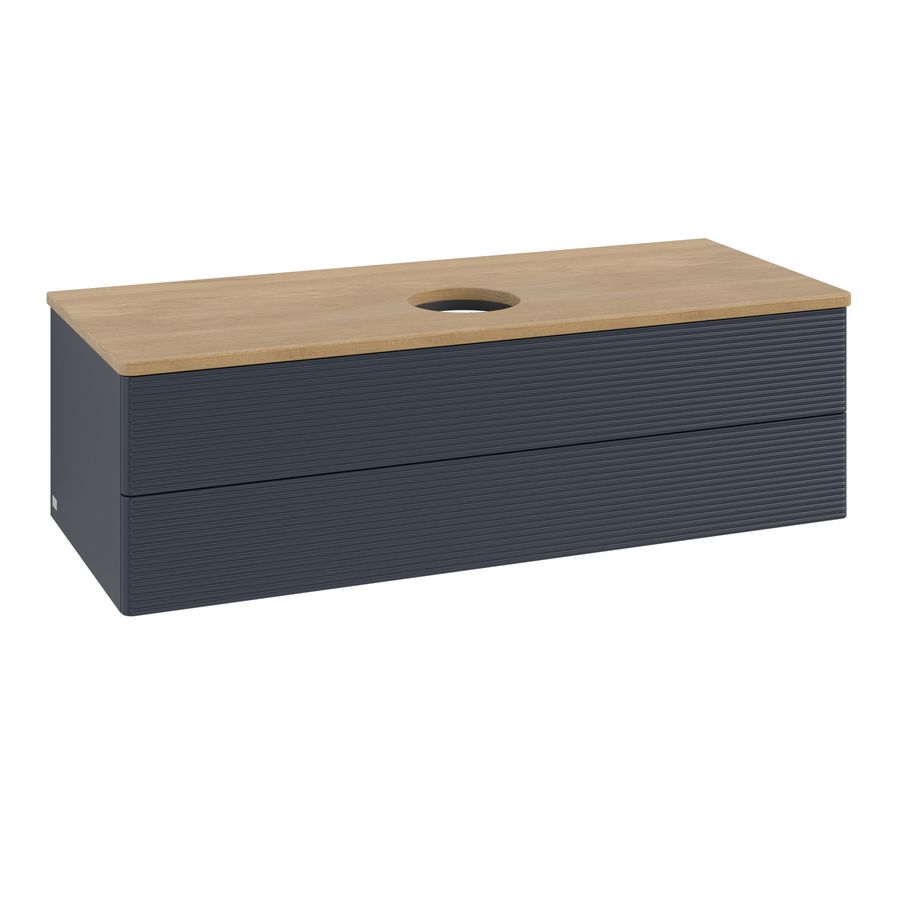 Wastafelonderkast Antao 1200x360x500mm Mid.Blue Matt Lacquer K21111HG