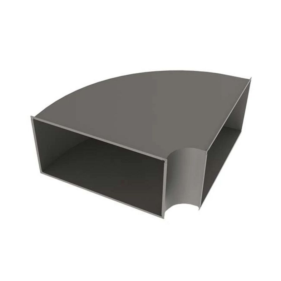 Bocht 90° horizontaal 300x100mm sendzimir verzinkt staal