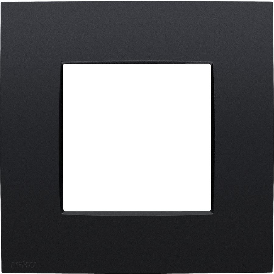 Enkelvoudige afdekplaat Niko Intense matt black coated