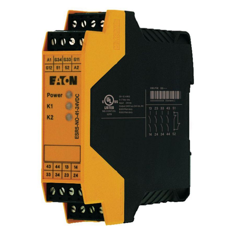 Veiligheidsrelais (24V DC) 4 vrijgave paden 1 meldcont.