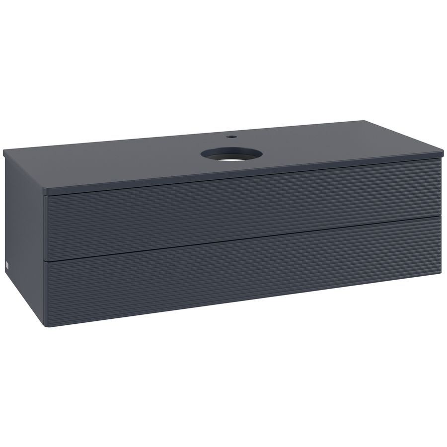 Wastafelonderkast Antao 1200x360x500mm Mid.Blue Matt Lacquer K21150HG