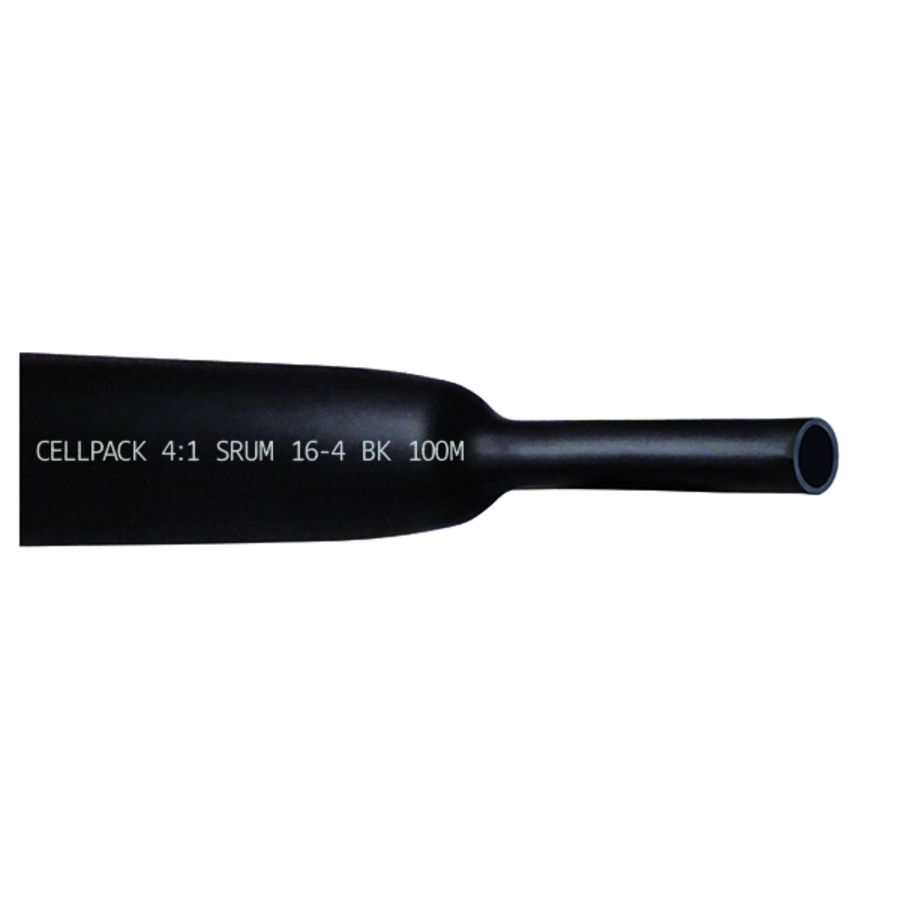 Krimpbuis dikw. krimpverh. 4 : 1 - SRUM/16-4/zwart/100m