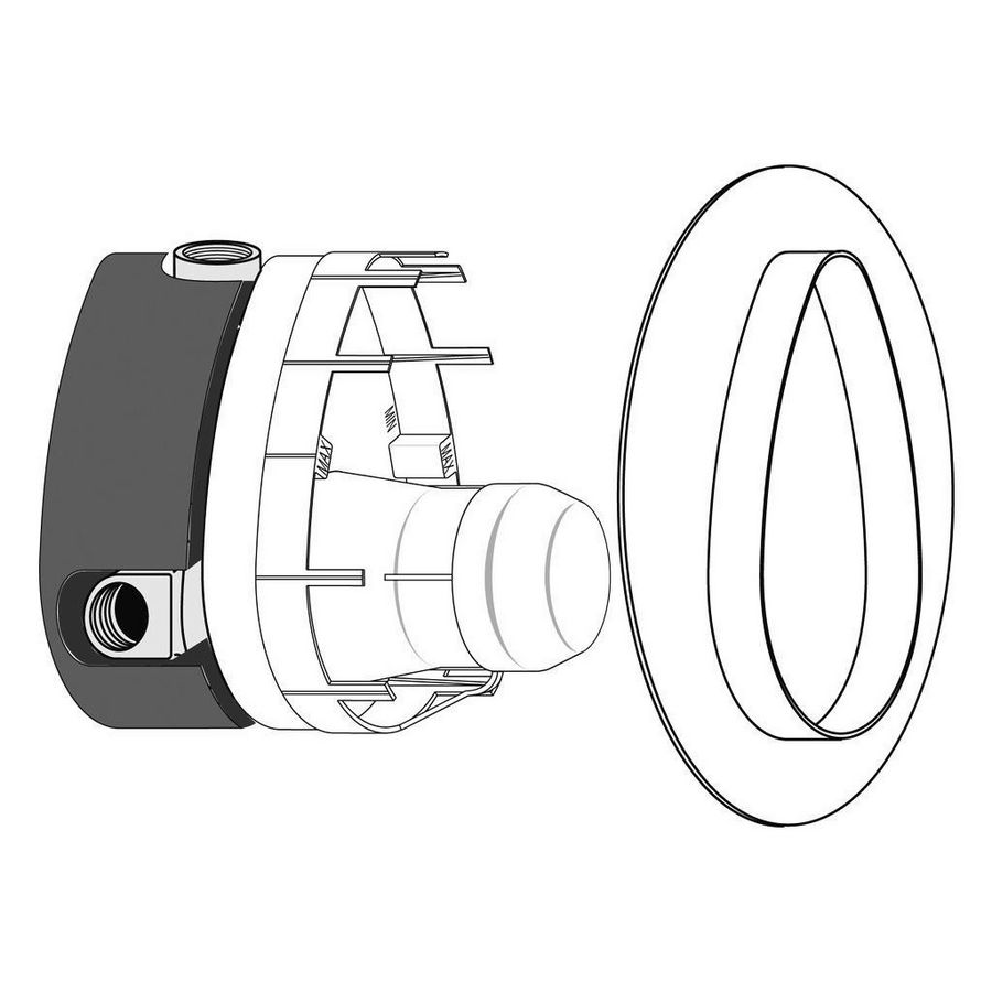 Inbouwdeel bad-/douchemengkraan multiport