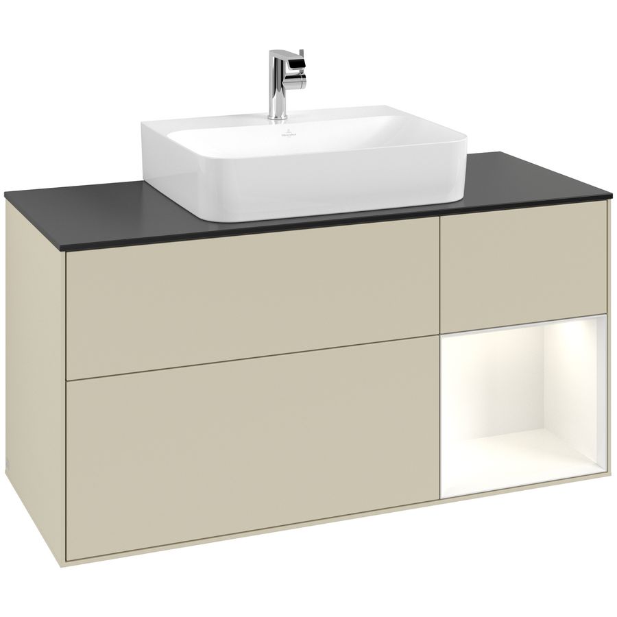 Wastafelonderkast Finion 1200x603x501mm S.Grey Matt Lacquer G172GFHJ