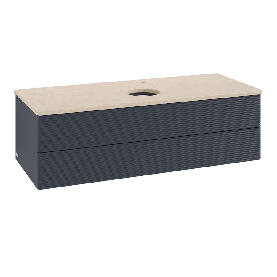 Wastafelonderkast Antao 1200x360x500mm Mid.Blue Matt Lacquer K21153HG
