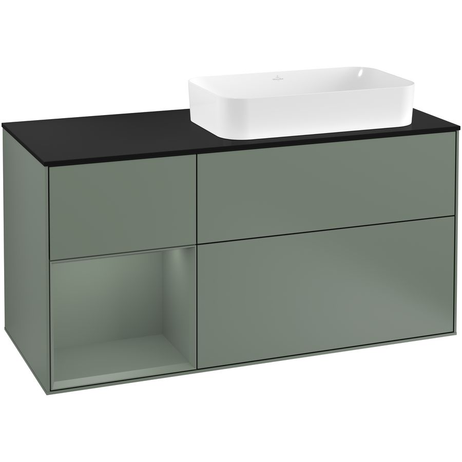 Wastafelonderkast Finion 1200x603x501mm Olive Matt Lacquer F272GMGM