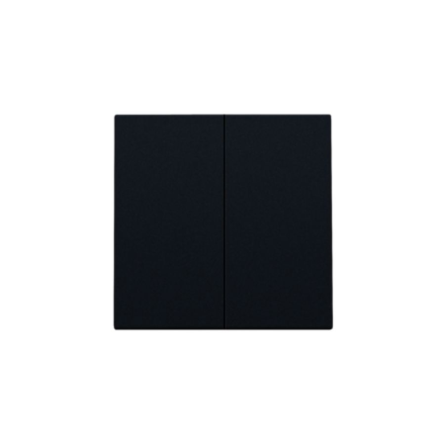 Afwerkingsset dubbele elektr. schakelaar /knop black