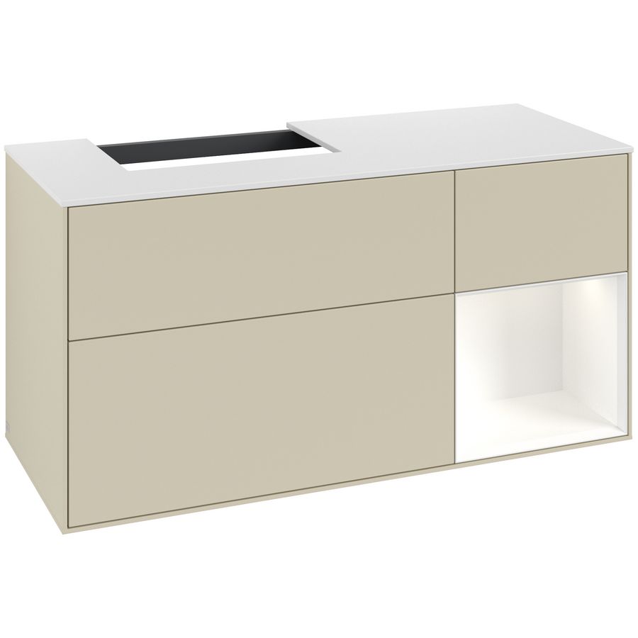 Wastafelonderkast Finion 1200x603x501mm S.Grey Matt Lacquer G151MTHJ