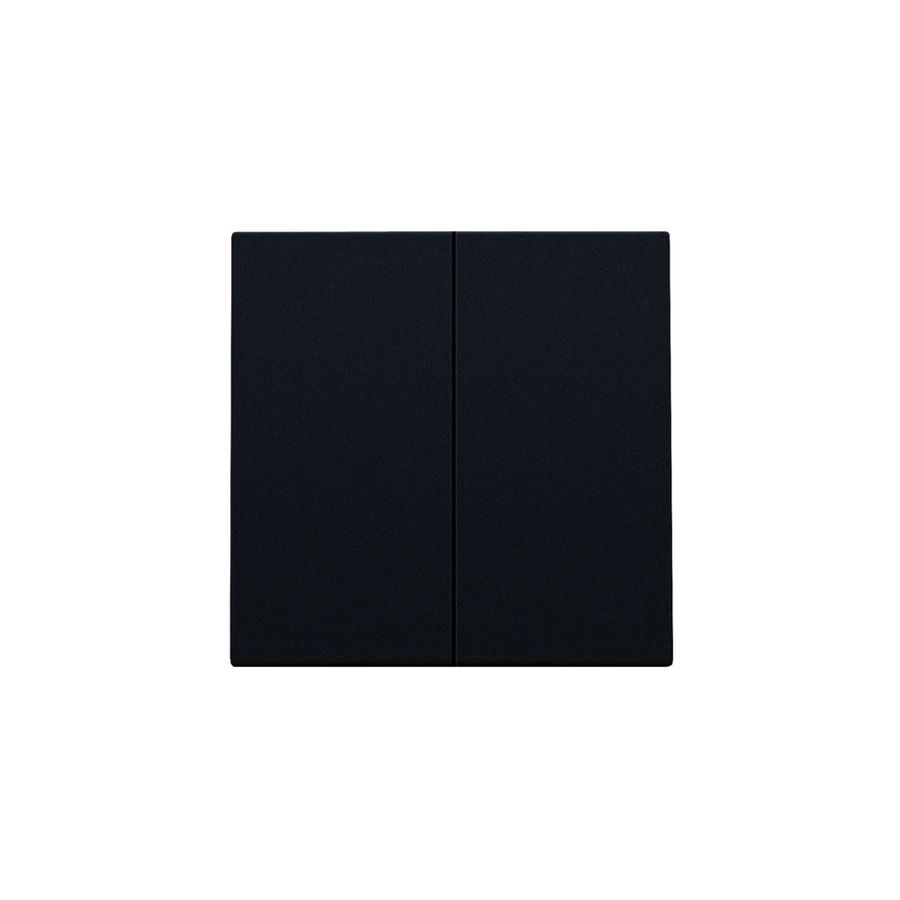 Afwerkingsset dubbele elektr. schakelaar /knop black