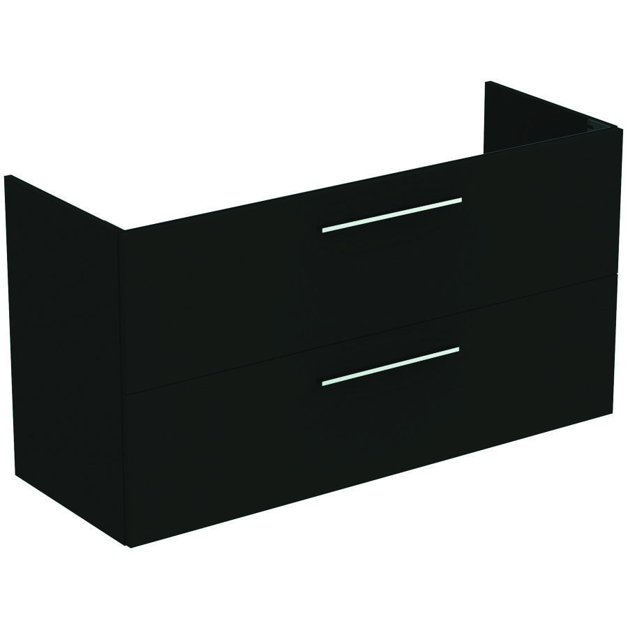 Wastafelmeubel I.LIFE-A 120cm 2x la mat carbon donkergrijs