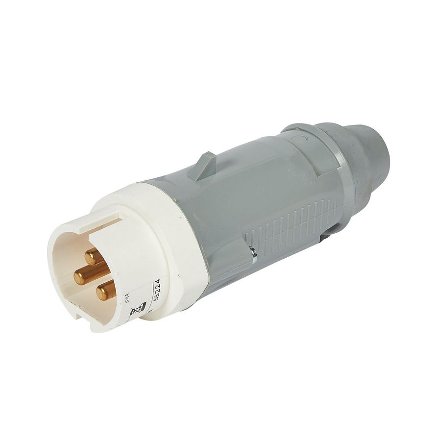 Stekker recht 40/50V 16A 3-polig IP44 P17 Tempra