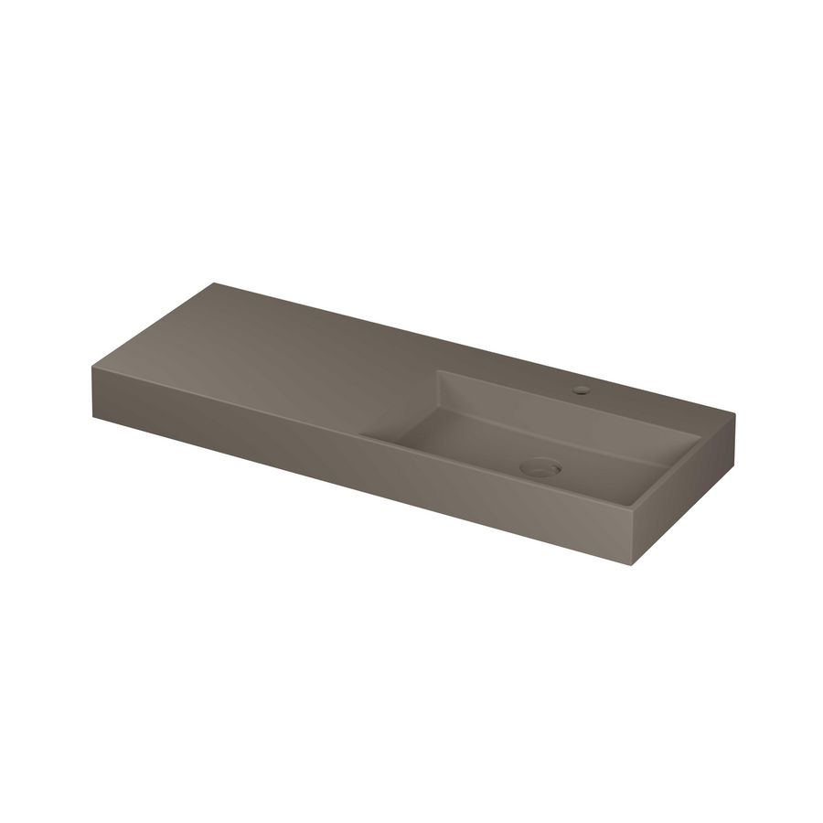 Wastafel porselein R 1 kraangat 1200x450x110 Mat basento United INK