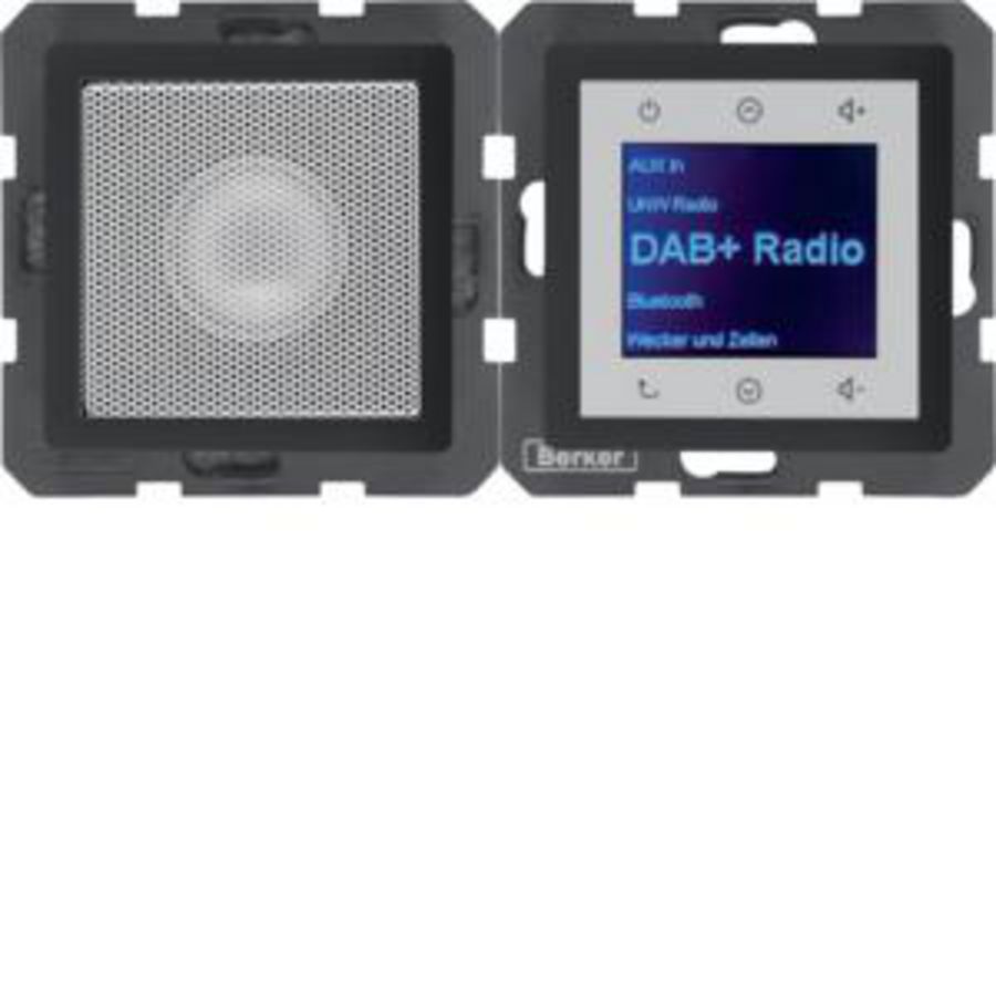 Radio luidspreker DAB+ Bluetooth berker Q.1/Q.3/Q.7 antraciet