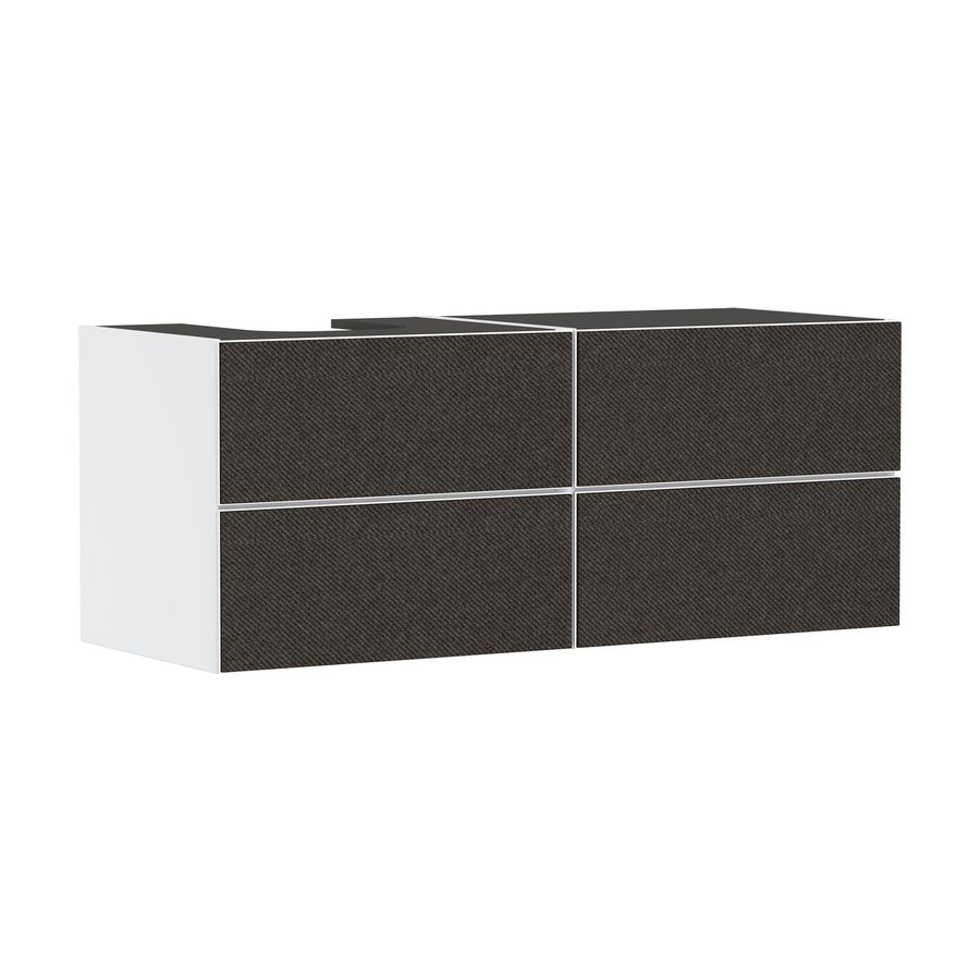 Badmeubel Xevolos E Mat White 1370/550 4L inb gesl links TDG