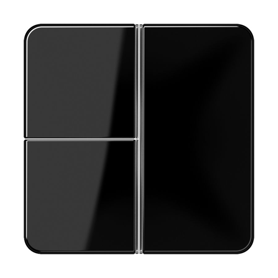 Tastafdekking 3-voudig compleet CD zwart KNX