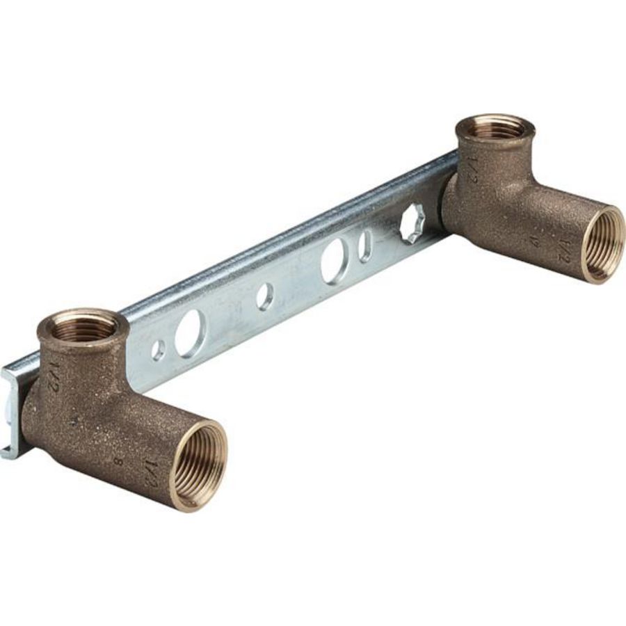 Gemini Dubbele Muurplaat 1/2x1/2x45x150x200 brons/blank